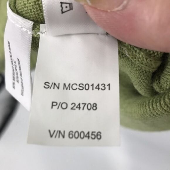 Cutter & Buck Wool  Blend Men's Douglas V-Neck Spring Green Size L - Picture 6 of 9